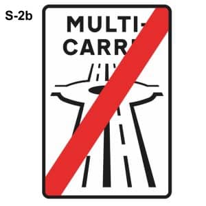 Fin de carretera multicarril