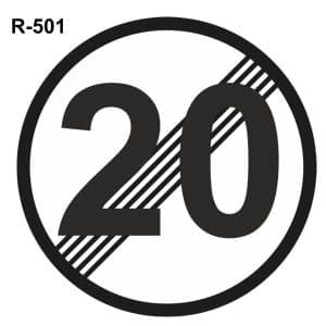 Fin limitación velocidad 20