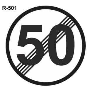 Fin limitación velocidad 50