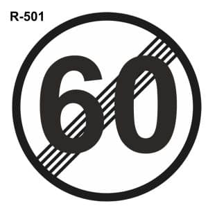 Fin limitación velocidad 60