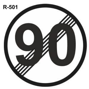 Fin limitación velocidad 90