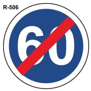 Fin velocidad mínima 60