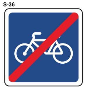 Fin vía reservada para ciclos