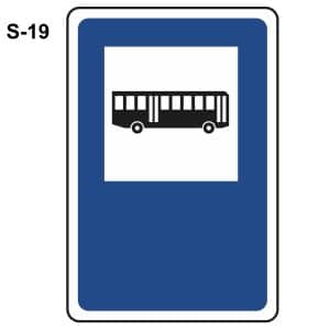 Señal parada de autobuses