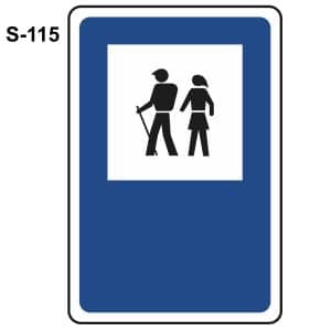 Señal principio excursión a pie