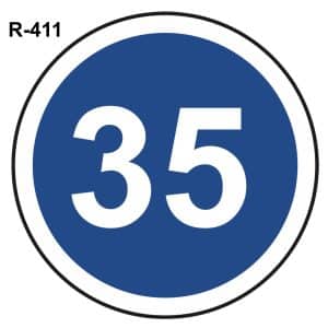 Velocidad mínima 35 km/h