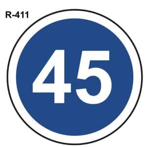 Velocidad mínima 45