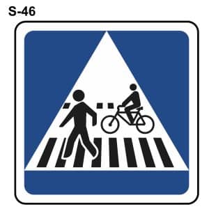 Zona paso peatones y ciclistas