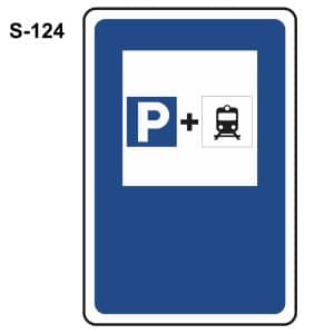 Señal estacionamiento para usuarios del ferrocarril