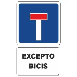 Calzada sin salida excepto bicis