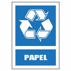 Cartel de reciclaje de papel