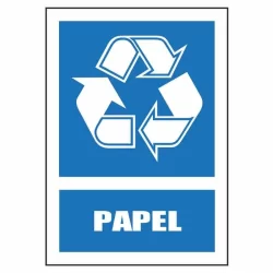 Cartel de reciclaje de papel