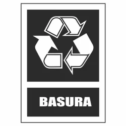 Cartel de reciclar basura