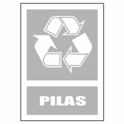 Cartel de reciclar pilas