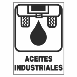 Cartel reciclaje aceites industriales