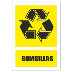 Carteles de reciclaje de bombillas