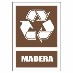Carteles de reciclaje de madera