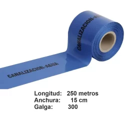 Cinta balizamiento canalización agua