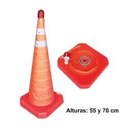 Cono de seguridad plegable