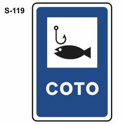 Señal coto de pesca