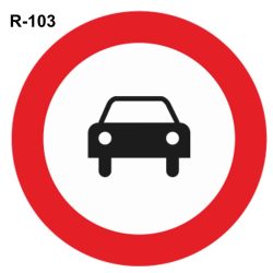 Entrada prohibida vehículos de motor