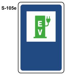 Señal estación de recarga eléctrica