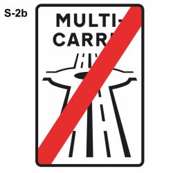 Fin de carretera multicarril