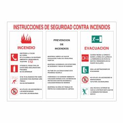Instrucciones de seguridad contra incendios