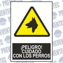 Peligro cuidado con los perros
