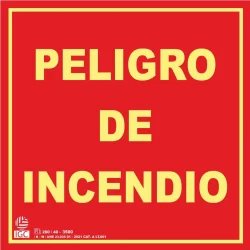 Señal peligro de incendio