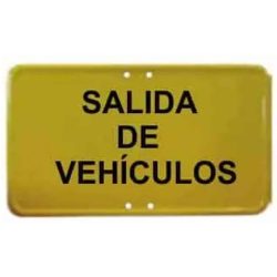 placas amarillas salida vehículos