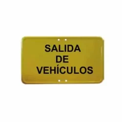 placas amarillas salida vehículos