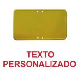 Placas de acero amarillas personalizables