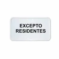 Placas excepto residentes