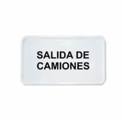 Cartel complementario salida camiones