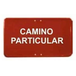 Placas rojas camino particular