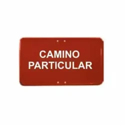 Placas rojas camino particular