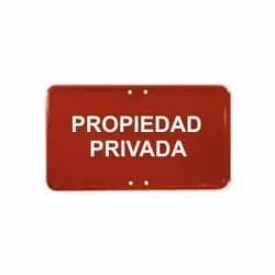 Placas rojas propiedad privada