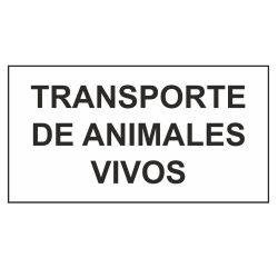 Placa transporte de animales vivos
