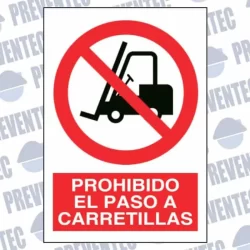 Prohibido el paso a carretillas