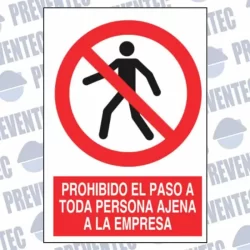 Prohibido el paso a personas ajenas empresa