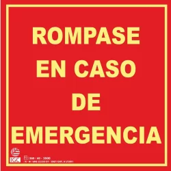 Rómpase en caso emergencia
