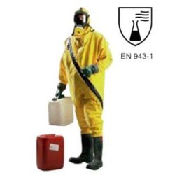 traje de protección química