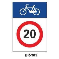 Señal ciclo-ruta velocidad máxima