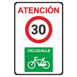 Señal de ciclo-calle