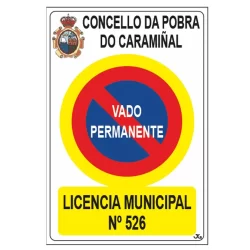 Señal de vado personalizada