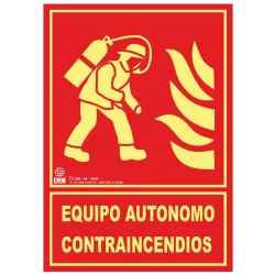 Señal equipo autónomo contraincendios