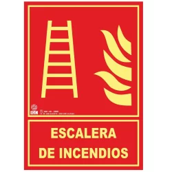 Señal escalera de incendios