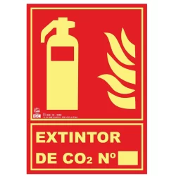 Señal extintor de CO2
