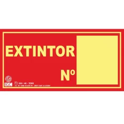 Señal numeración extintor
